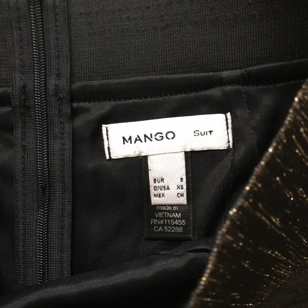 Mango suit gold mini skirt - Picture 4 of 8